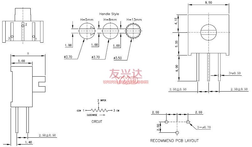 3386電位器_3386X_技術參數 3386電位器_3386X_技術參數